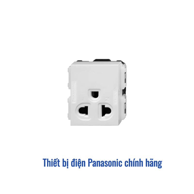 Ổ cắm đơn có màn che và nối đất Panasonic WEV1181SW - Dòng Wide