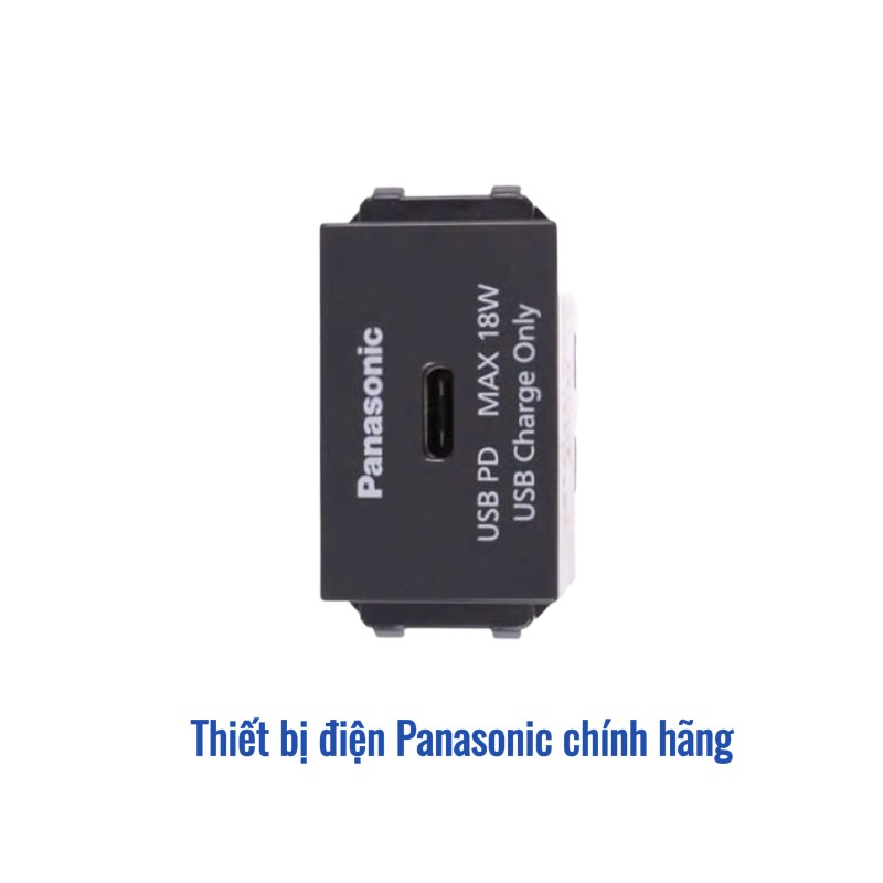 Ổ cắm sạc USB-C PD 18W Panasonic WEF412417H-VN - Màu Xám Ánh Kim