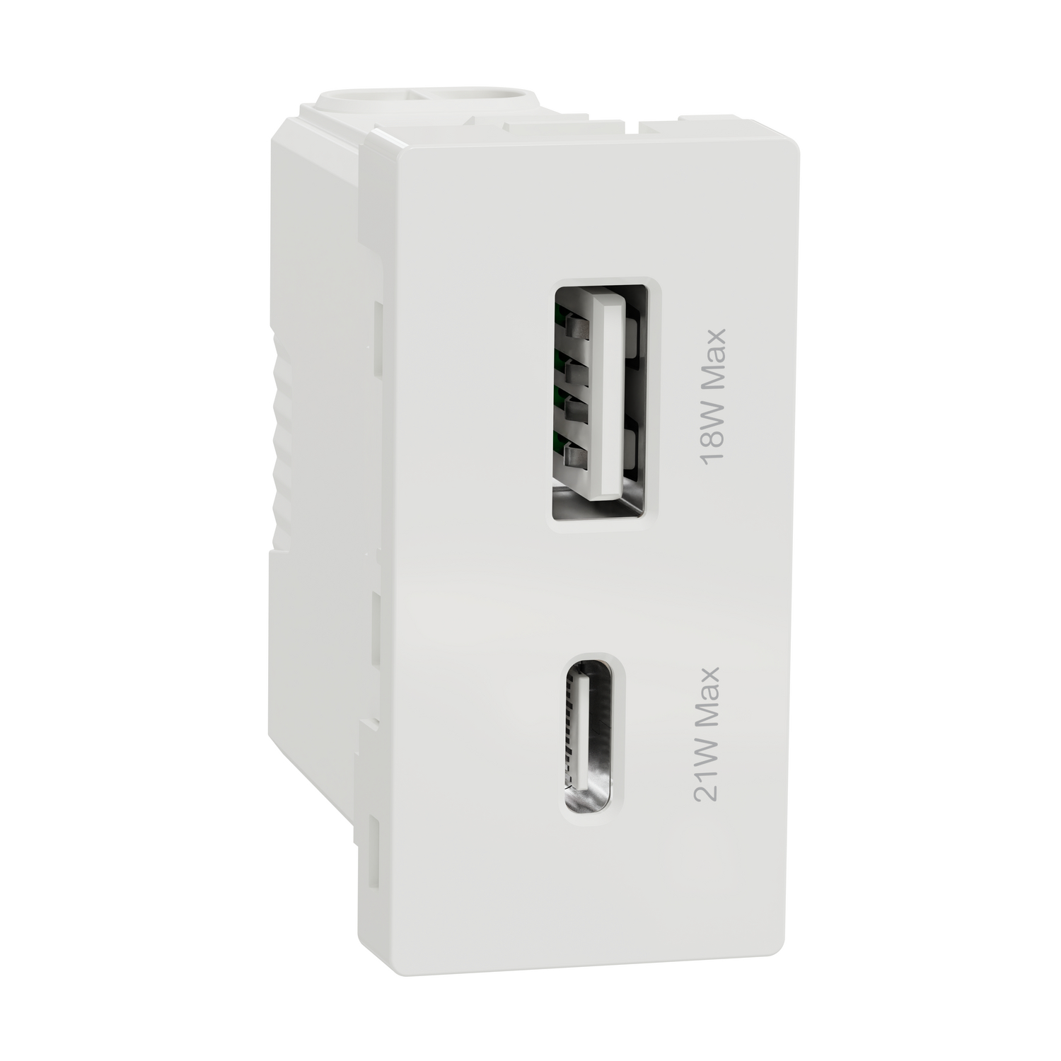 Ổ Cắm USB 2 Cổng A + C Size S Schneider Miluz E Mã M3TS_USB2_WE