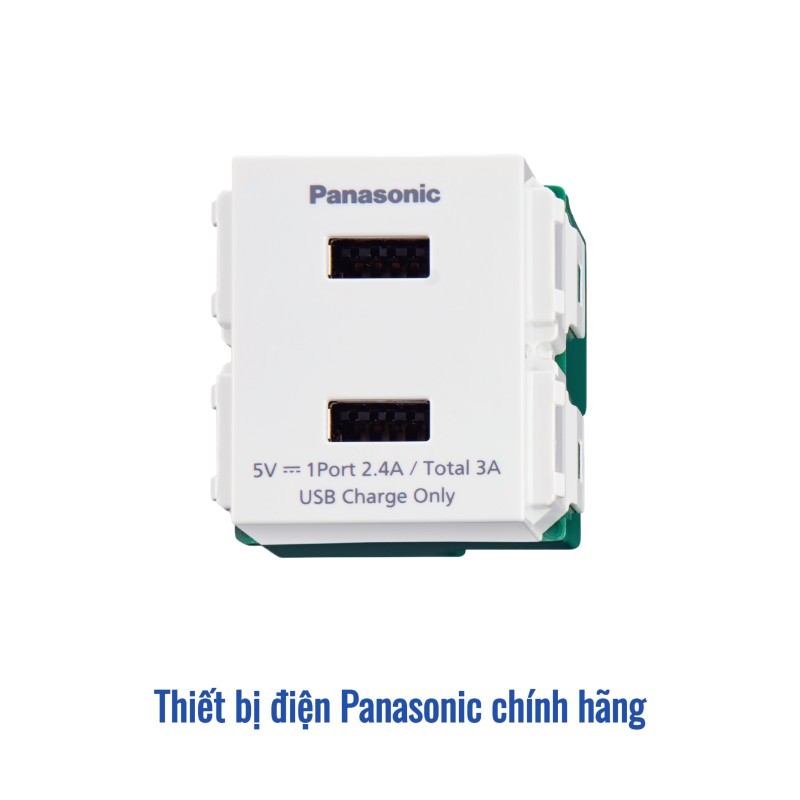 Ổ cắm USB 2 cổng Panasonic WEV11821W - Dòng Wide (Trắng)