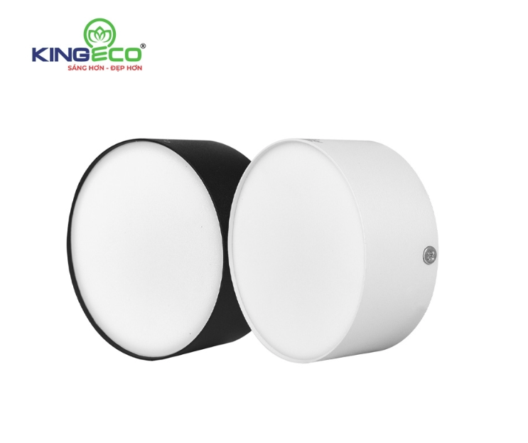 ĐÈN KINGLED ỐNG BƠ EC-OBK 12W, ĐƠN SẮC, VỎ ĐEN/ TRẮNG KÍCH THƯỚC PHI 105x42mm EC-OBK-12SS-V/TT/T
