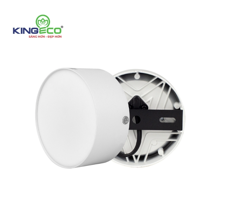 ĐÈN KINGLED ỐNG BƠ EC-OBK ĐỔI MÀU 9W, VỎ ĐEN/TRẮNG KÍCH THƯỚC PHI 95X42mm EC-OBK-9SS-DM-D/T