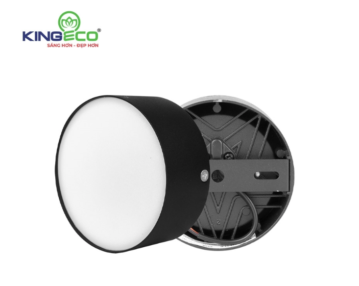 ĐÈN KINGLED ỐNG BƠ EC-OBK 12W, ĐƠN SẮC, VỎ ĐEN/ TRẮNG KÍCH THƯỚC PHI 105x42mm EC-OBK-12SS-V/TT/T