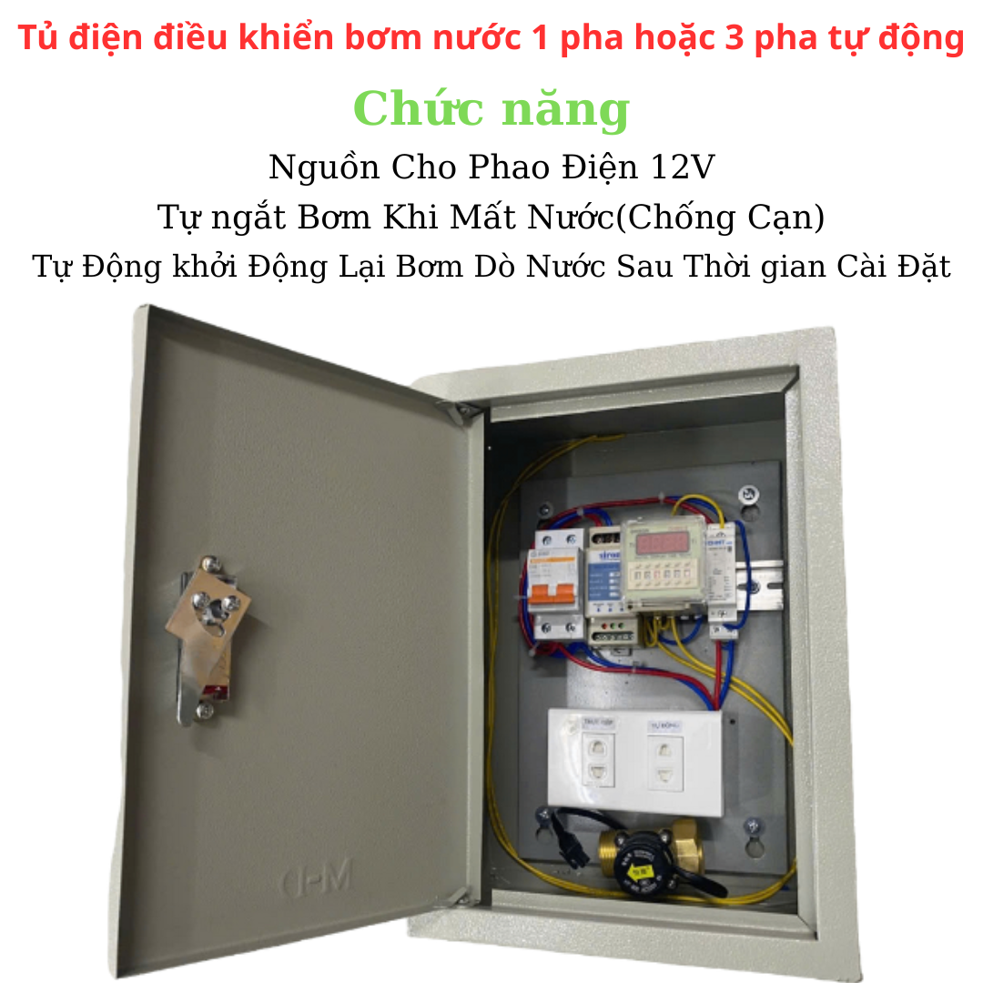 Tủ Điện Điều Khiển Bơm Nước 1 Pha Hoặc 3 Pha - An Toàn Và Thông Minh