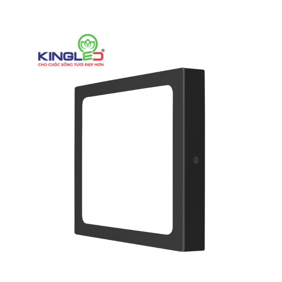 Đèn KINGLED Ốp Trần Vuông KINGECO 12W EC-ONL-12-V170-T-D Kích Thước 170x170x35mm Viền Đen, Samsung, Thiết Kế Tinh Tế, Tạo Điểm Nhấn Cho Không Gian
