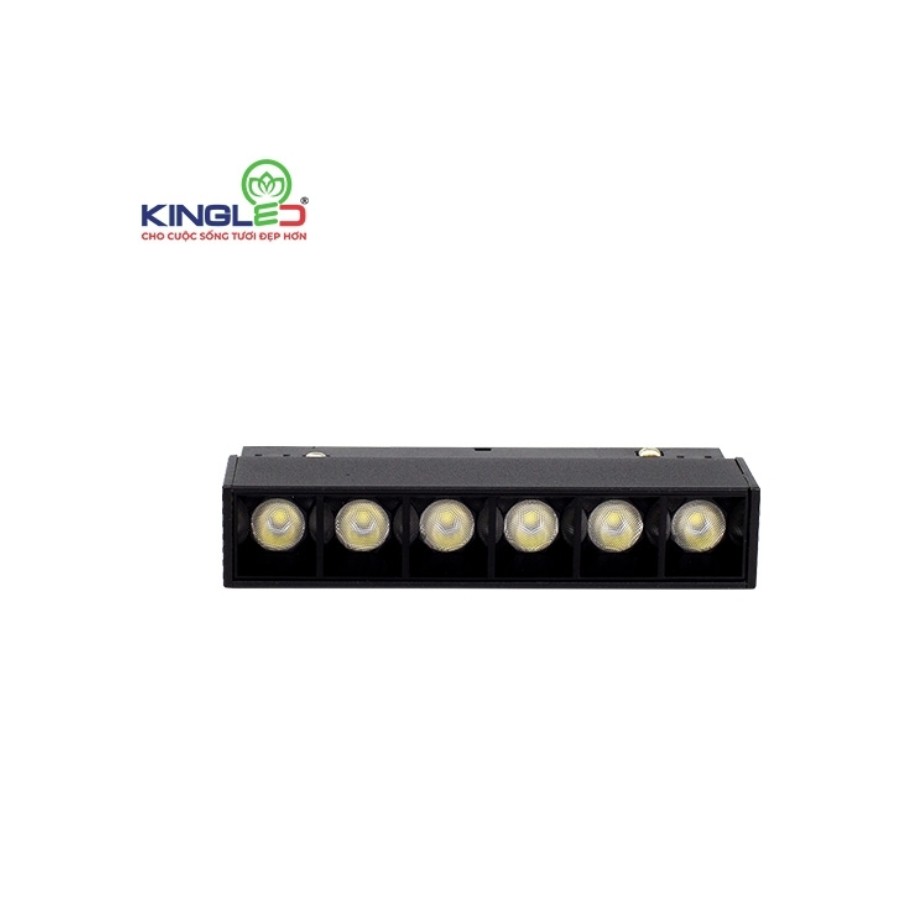 ĐÈN RAY NAM CHÂM CHIẾU RỌI ÂM KINGLED CRA 6W ĐEN Kích Thước  110x22x40  RNC-6SS-CRA