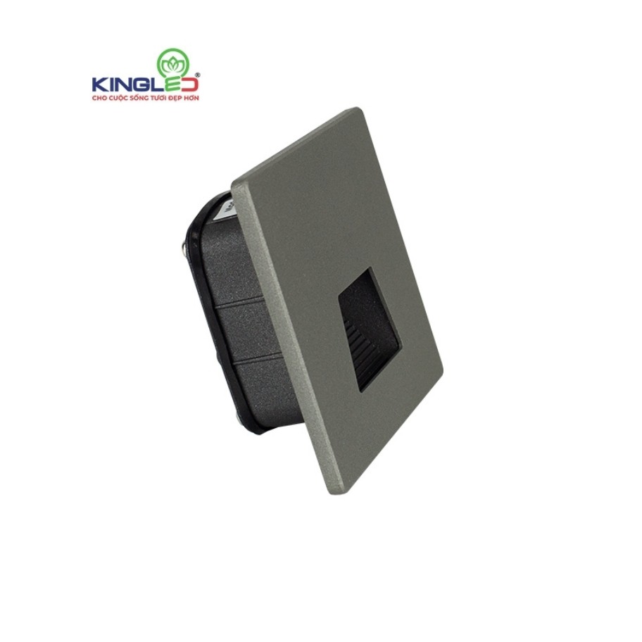 ĐÈN KINGLED ÂM BẬC CẦU THANG MẶT XÁM   KHÔNG CẢM BIẾN Kích Thước  90x90x46mm  AB-3-V-X