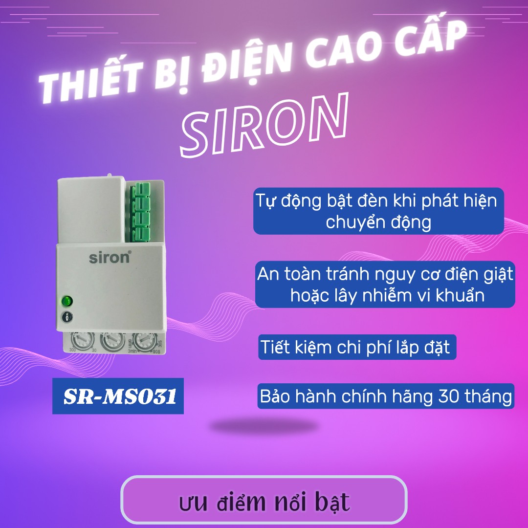 Công Tắc Cảm Ứng Vi Sóng Đa Năng Siron SR-MS031