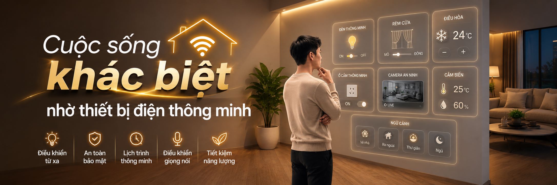 Cuộc sống khác biệt nhờ thiết bị điện thông minh