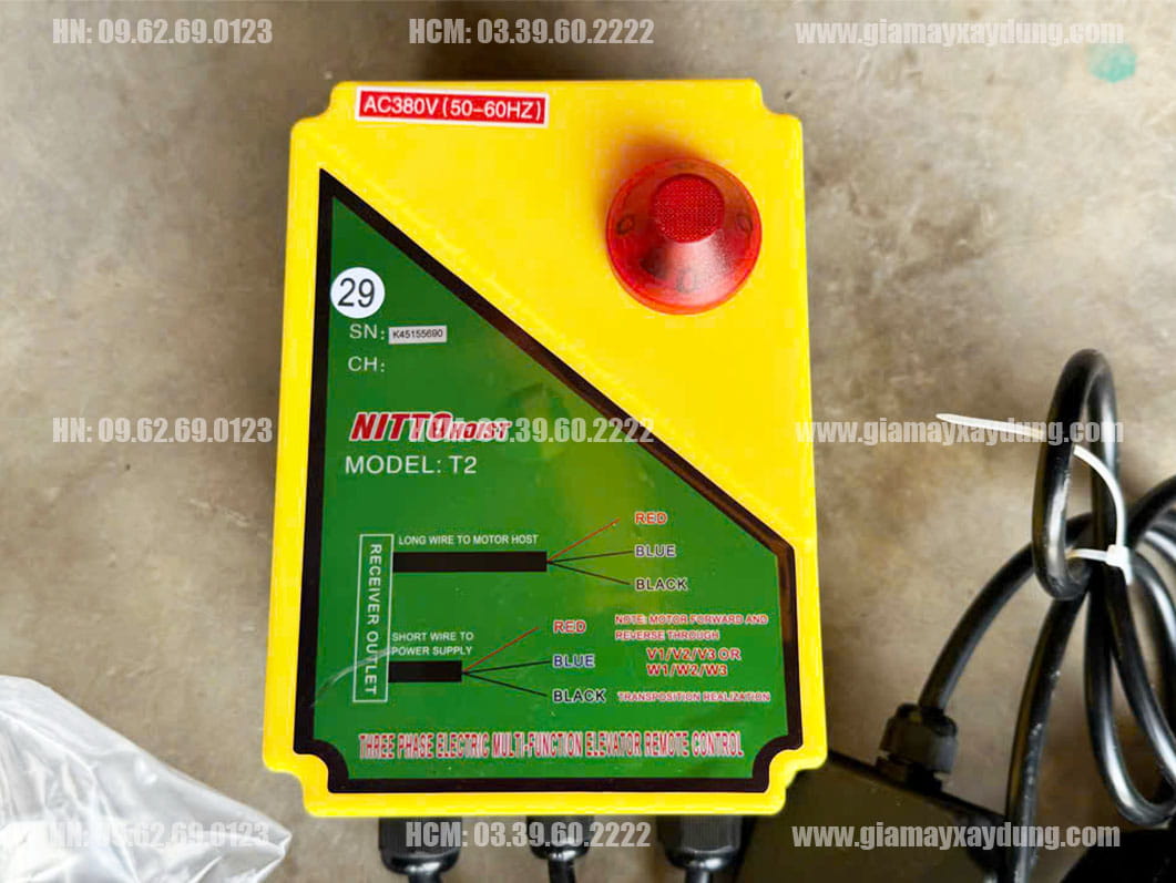 Bộ điều khiển từ xa NITTO dành cho tời điện 3 pha