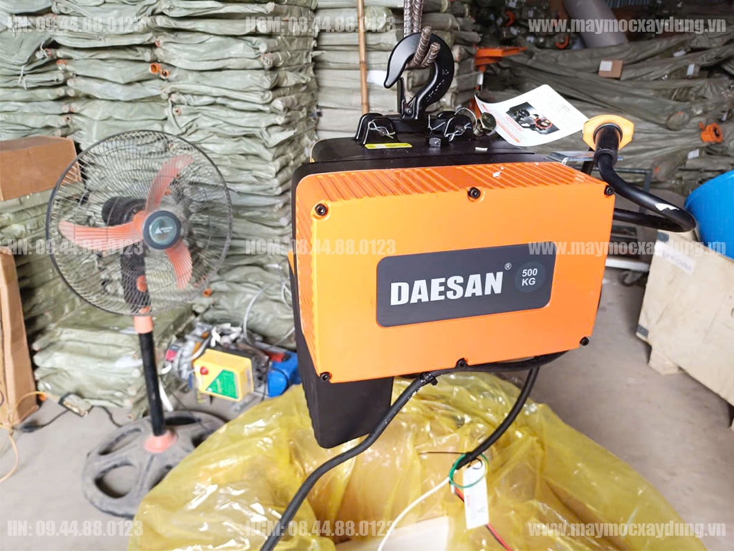 Pa lăng xích điện cố định Daesan 500kg 3m DL-500-3 380V