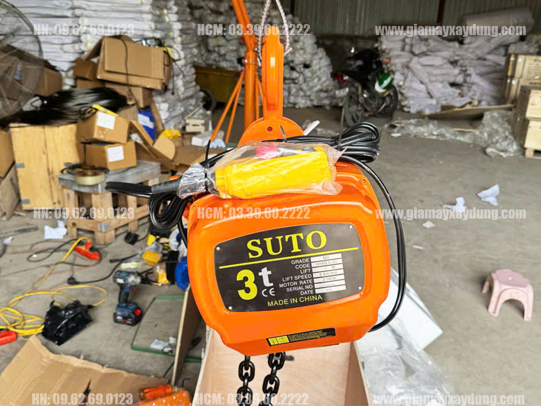 Pa lăng xích điện cố định 3 tấn 6 mét 380V