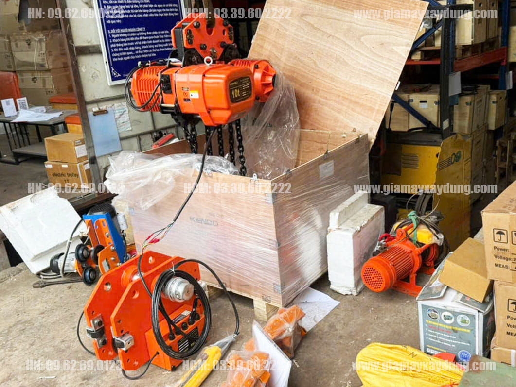 Pa lăng xích điện di chuyển 10 tấn 6m KB10-04 380V