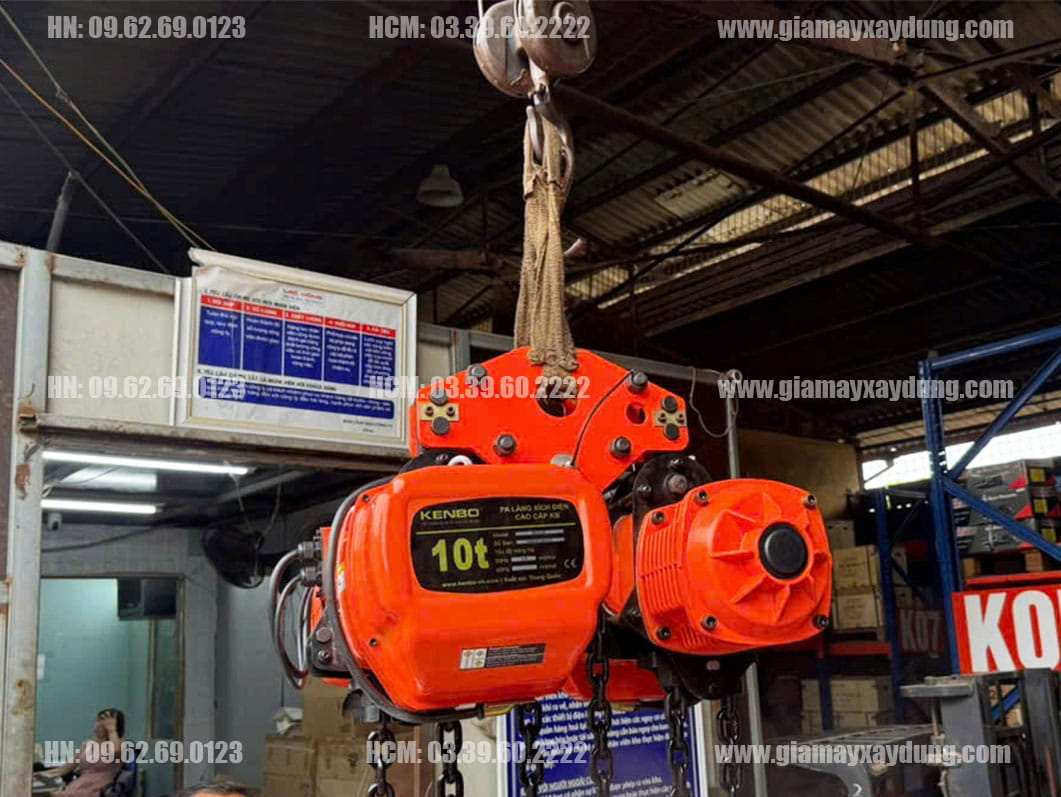 Pa lăng xích điện di chuyển 10 tấn 6m KB10-04 380V