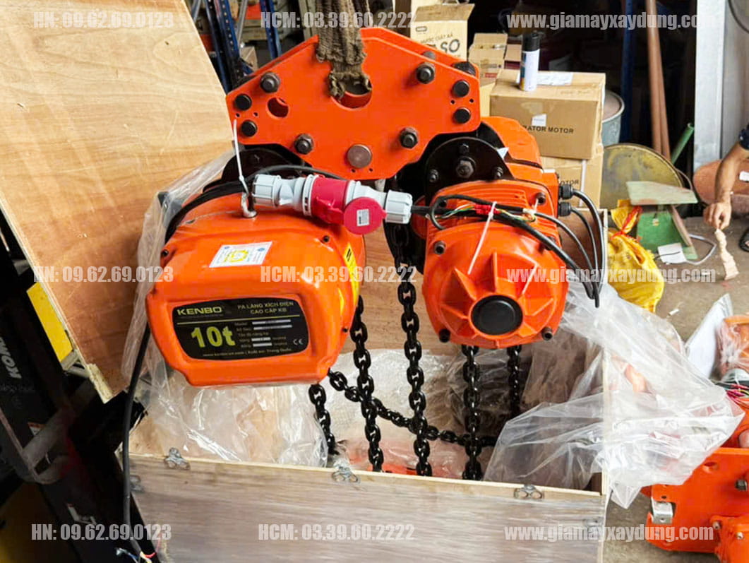 Pa lăng xích điện di chuyển 10 tấn 6m KB10-04 380V