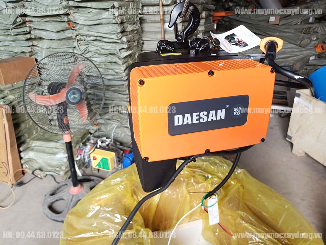 Pa lăng xích điện cố định Daesan 500kg 3m DL-500-3 380V
