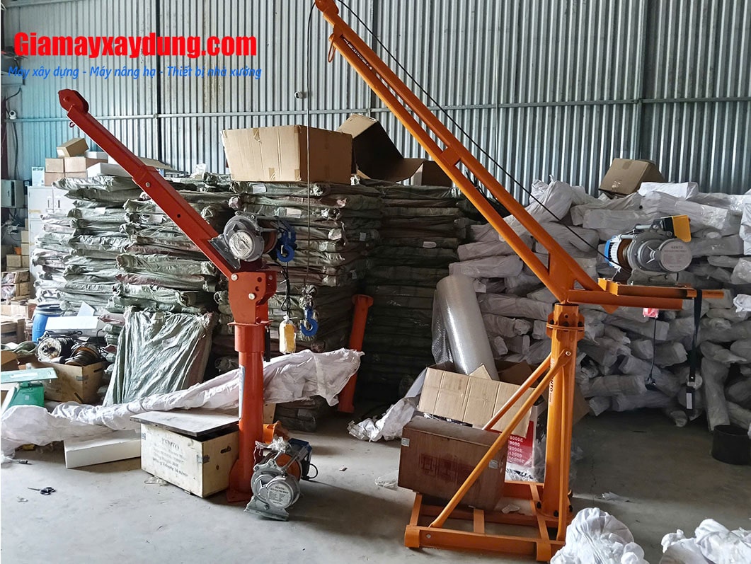 Cẩu xoay 360 độ 1 tấn lắp tời điện KCD