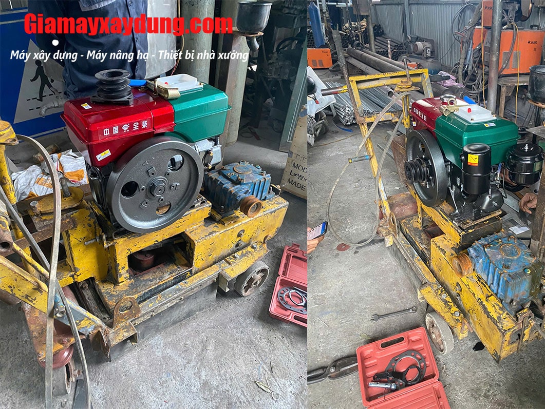 Máy nổ Diesel QuanTrai D8 R180 nước