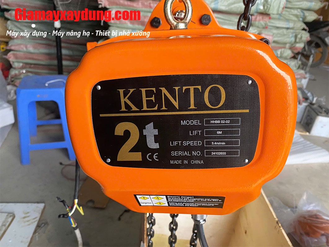 Pa lăng xích điện di chuyển 2 tấn 6m HHBB02-01 380V