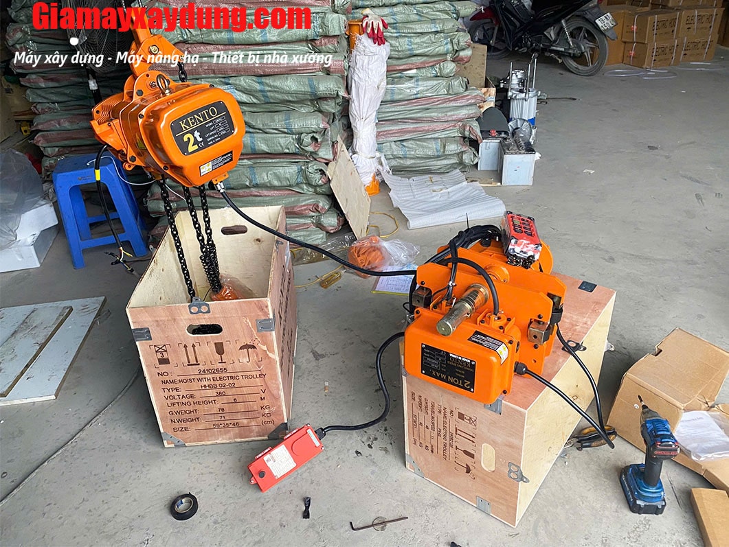 Pa lăng xích điện di chuyển 2 tấn 6m HHBB02-01 380V