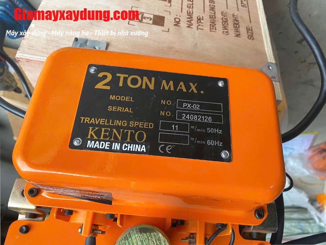 Pa lăng xích điện di chuyển 2 tấn 6m HHBB02-01 380V