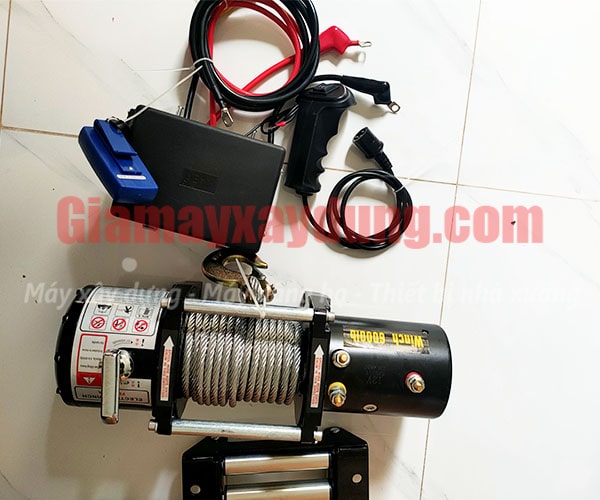 Tời điện HOTO 24V 6000LBS nâng 650kg kéo ngang 2700kg