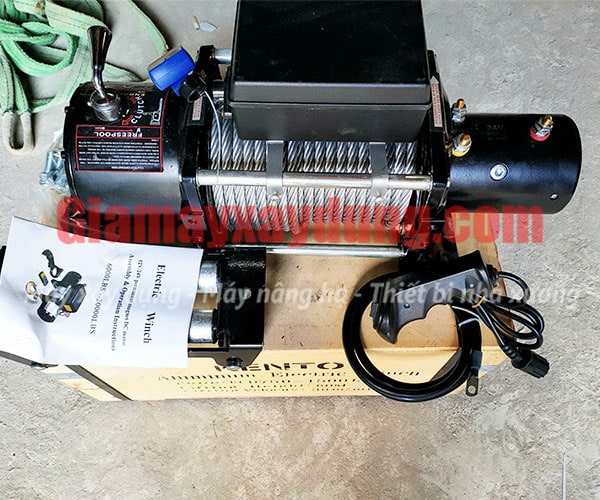 Tời điện HOTO 24V 20000LBS nâng 2000kg kéo ngang 9090kg