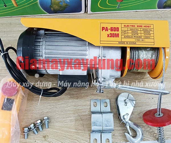 Tời điện HOTO PA600 12m 300-600kg 220V