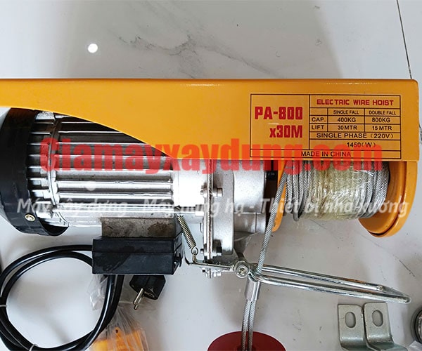 Tời điện HOTO PA800 12m 400-800kg 220V