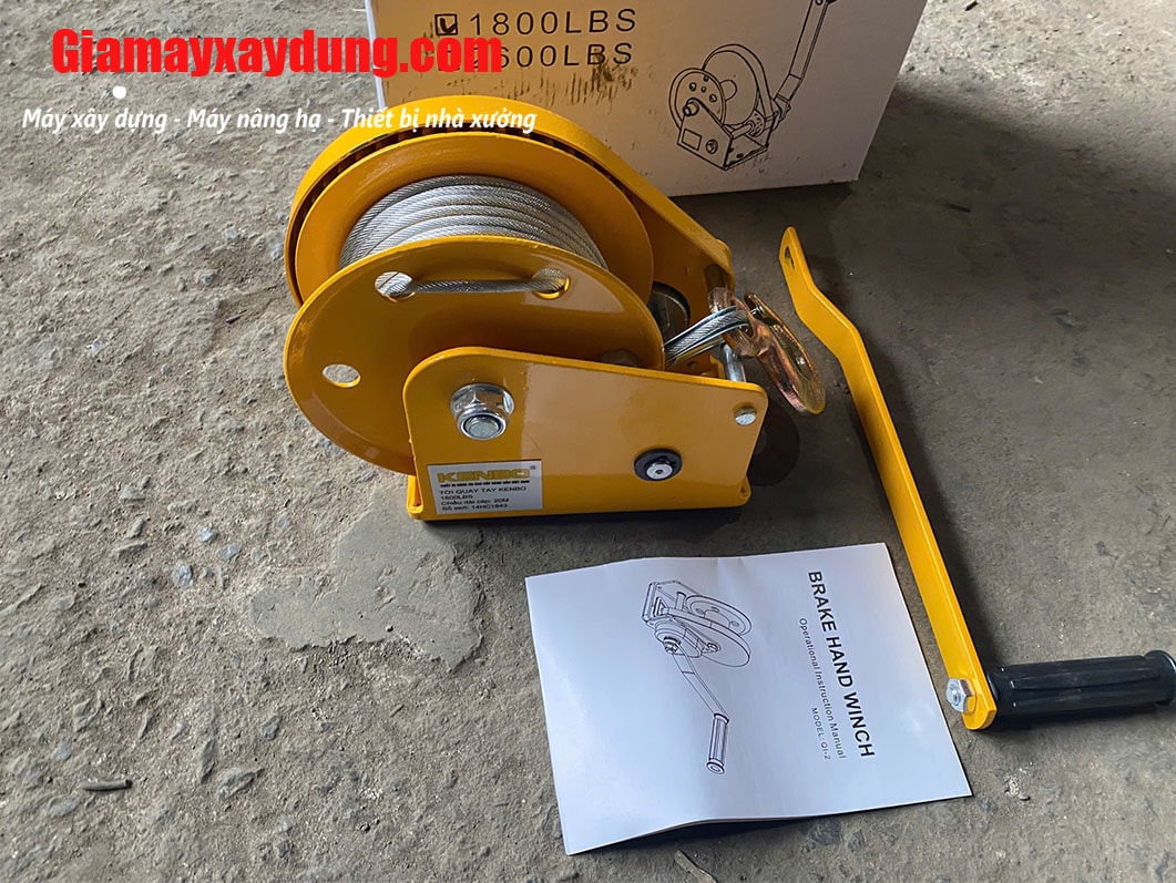 Tời quay tay 1800LBS 817Kg
