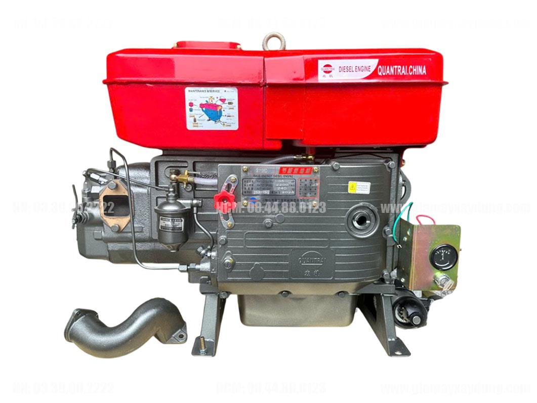 Máy nổ Diesel QuanTrai D35 S1135D nước đề
