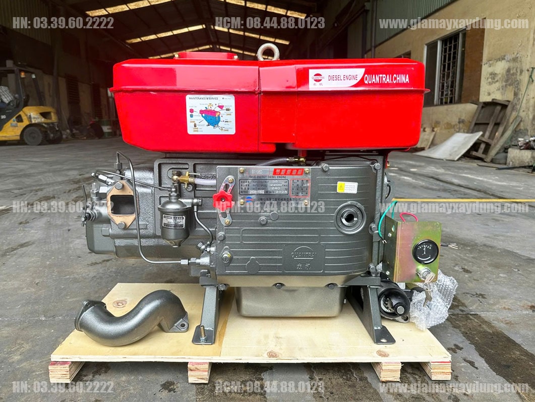Máy nổ Diesel QuanTrai D35 S1135D nước đề