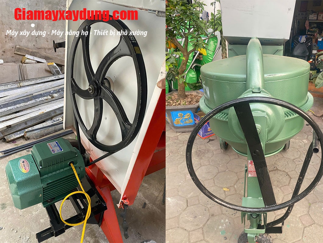 Máy trộn bê tông 350 Lít lắp động cơ điện 2.2KW 220V