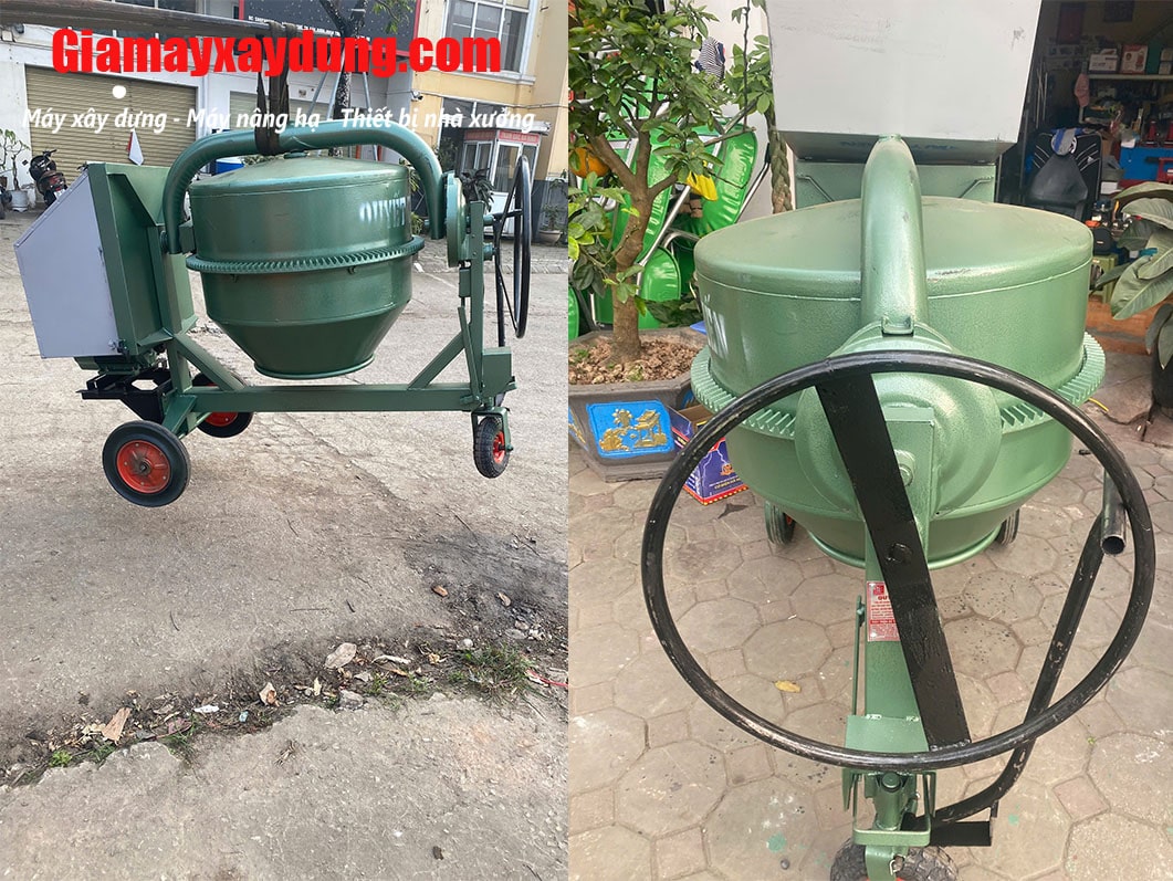 Máy trộn bê tông 350 Lít lắp động cơ điện 2.2KW 220V