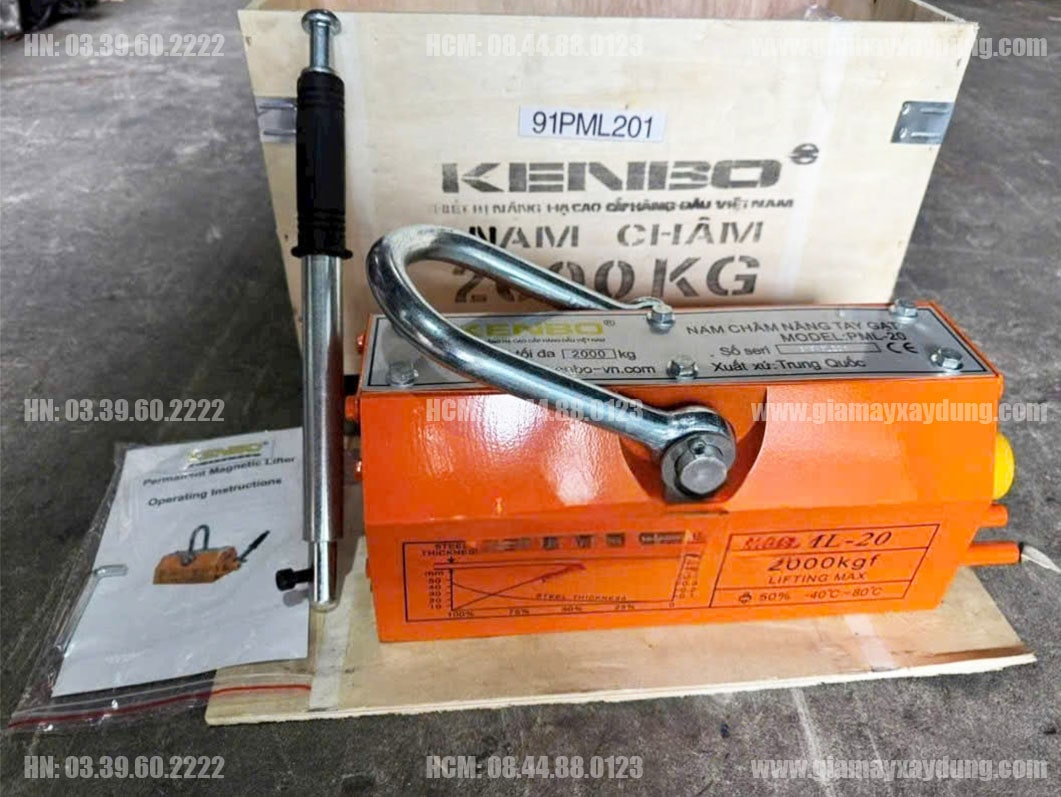 Nam châm tay gạt 2 tấn PML-20