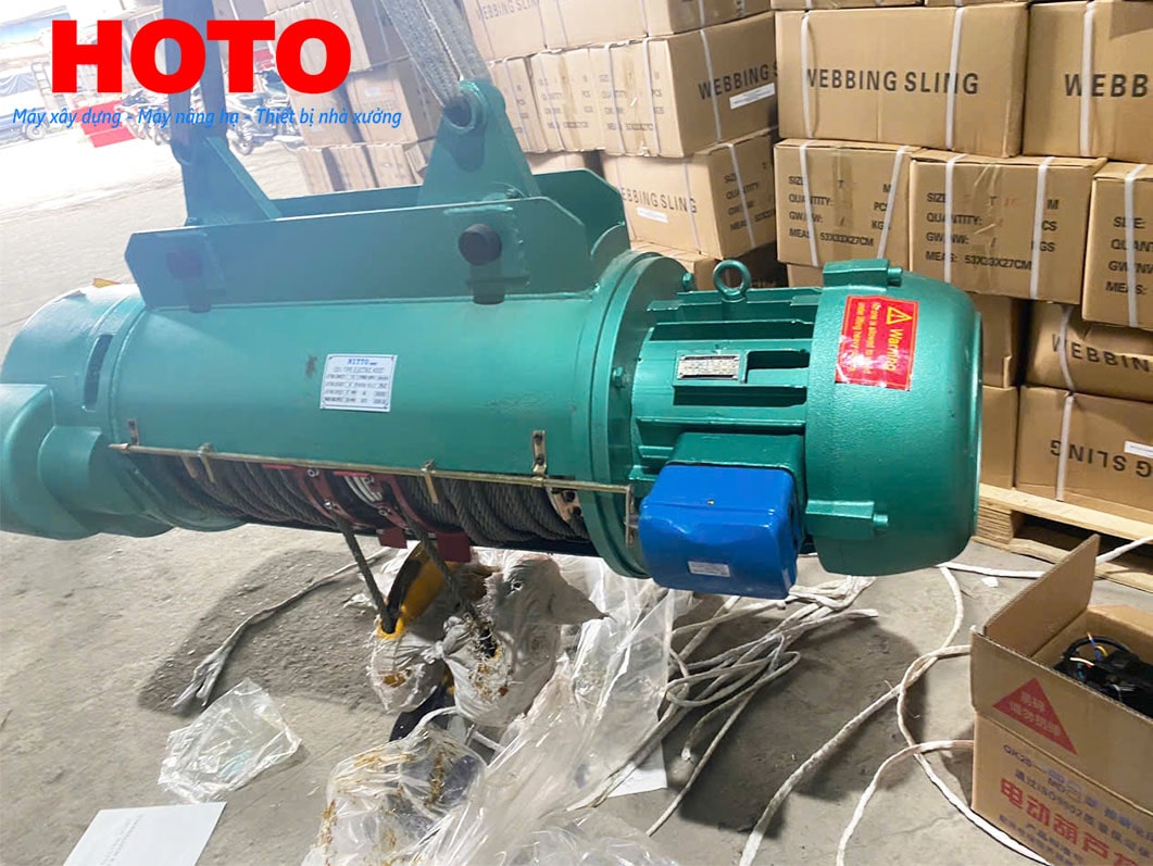 Pa lăng cáp điện HOTO 10 tấn 24m CD1 380V