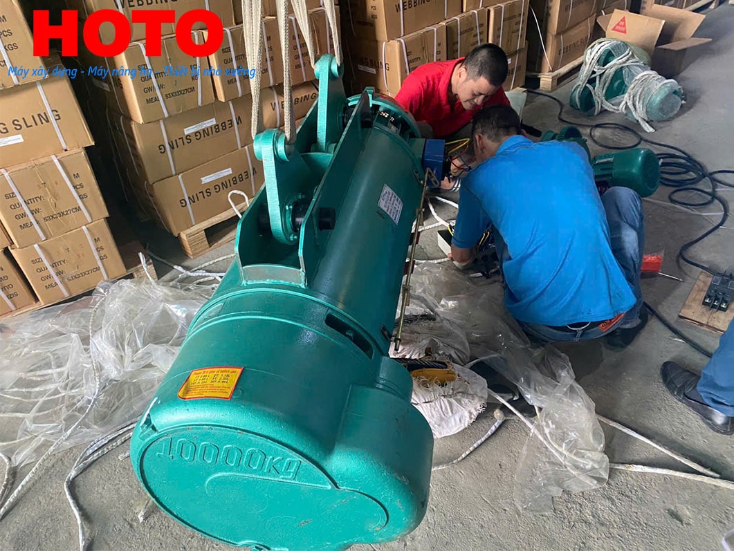 Pa lăng cáp điện HOTO 10 tấn 24m CD1 380V