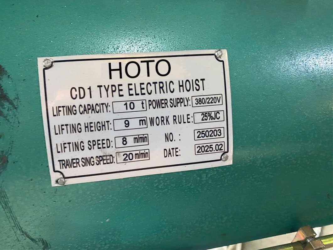Pa lăng cáp điện HOTO 10 tấn 24m CD1 380V