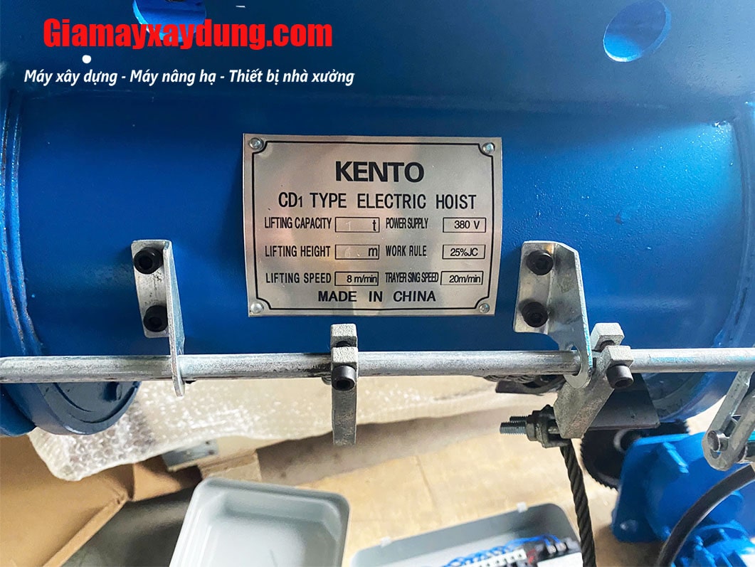 Pa lăng cáp điện Trung Quốc 1 tấn 6m CD1 380V