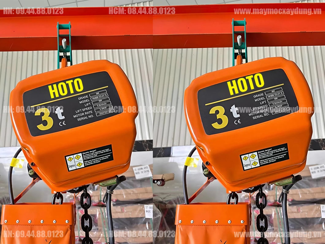 Pa lăng xích điện cố định 3 tấn 6m HHBB03-02 380V