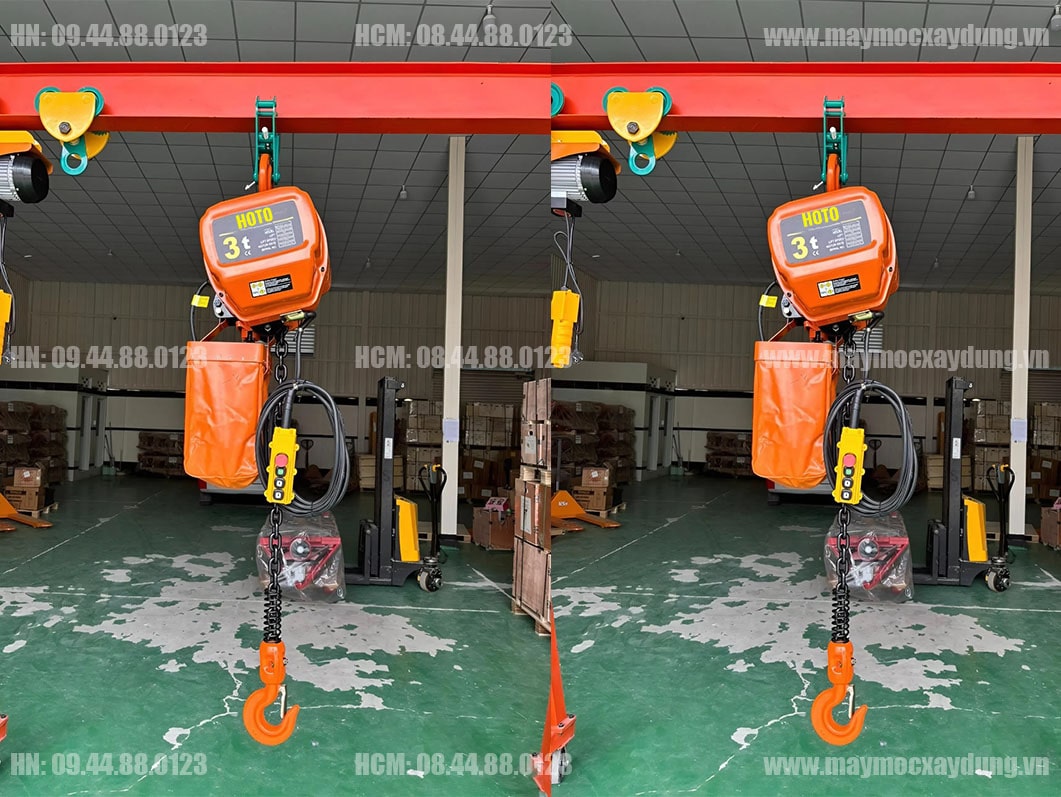 Pa lăng xích điện cố định 3 tấn 6m HHBB03-02 380V