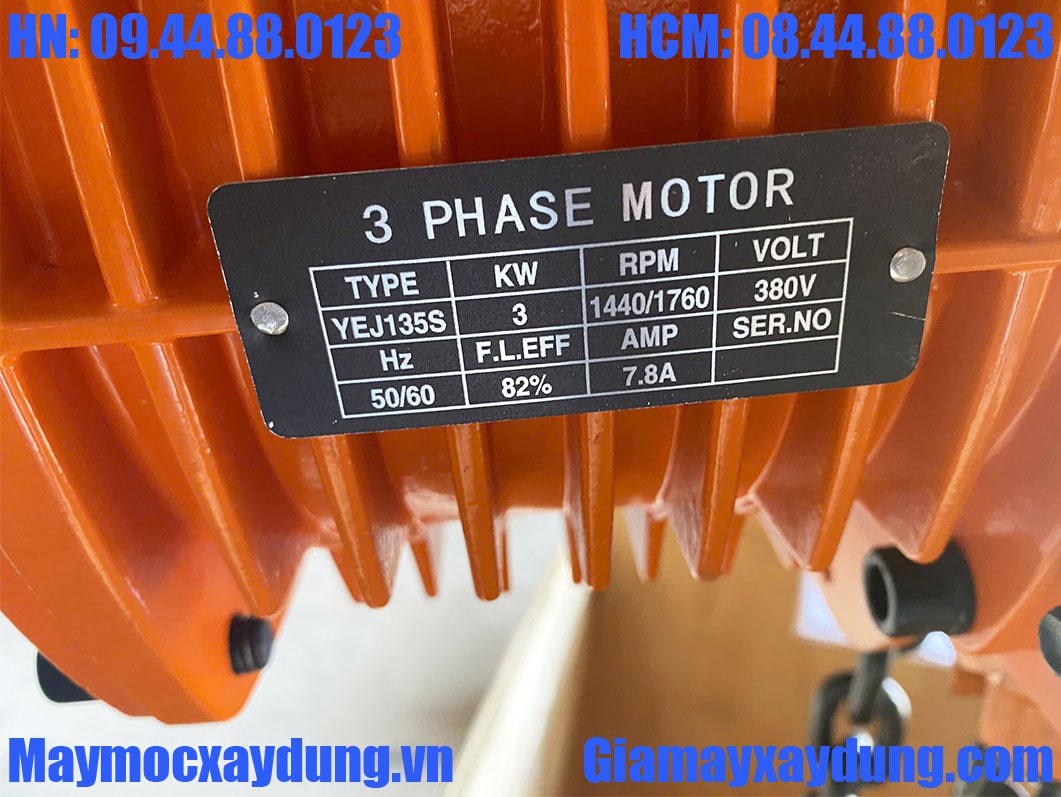 Pa lăng xích điện HOTO di chuyển 3 tấn 6m HHBB03-02 380V