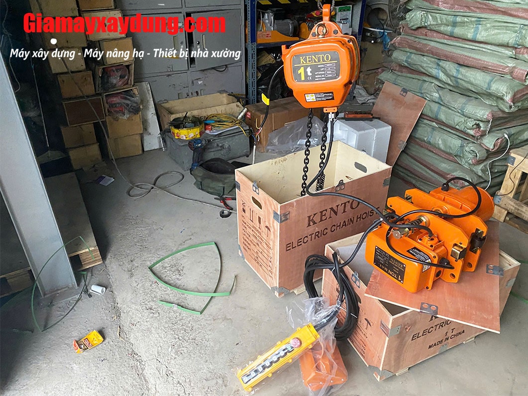 Pa lăng xích điện di chuyển 1 tấn 6m 3.6 mét/phút 380V HHBB01-02