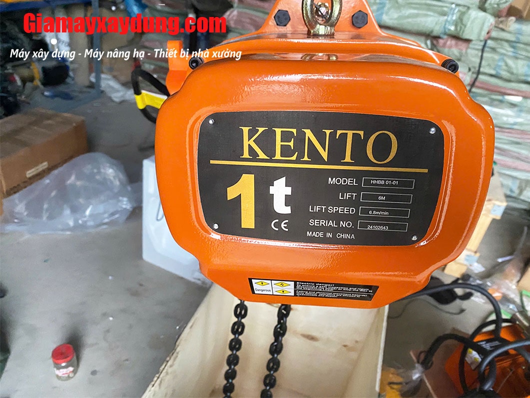 Pa lăng xích điện di chuyển 1 tấn 6m 3.6 mét/phút 380V HHBB01-02