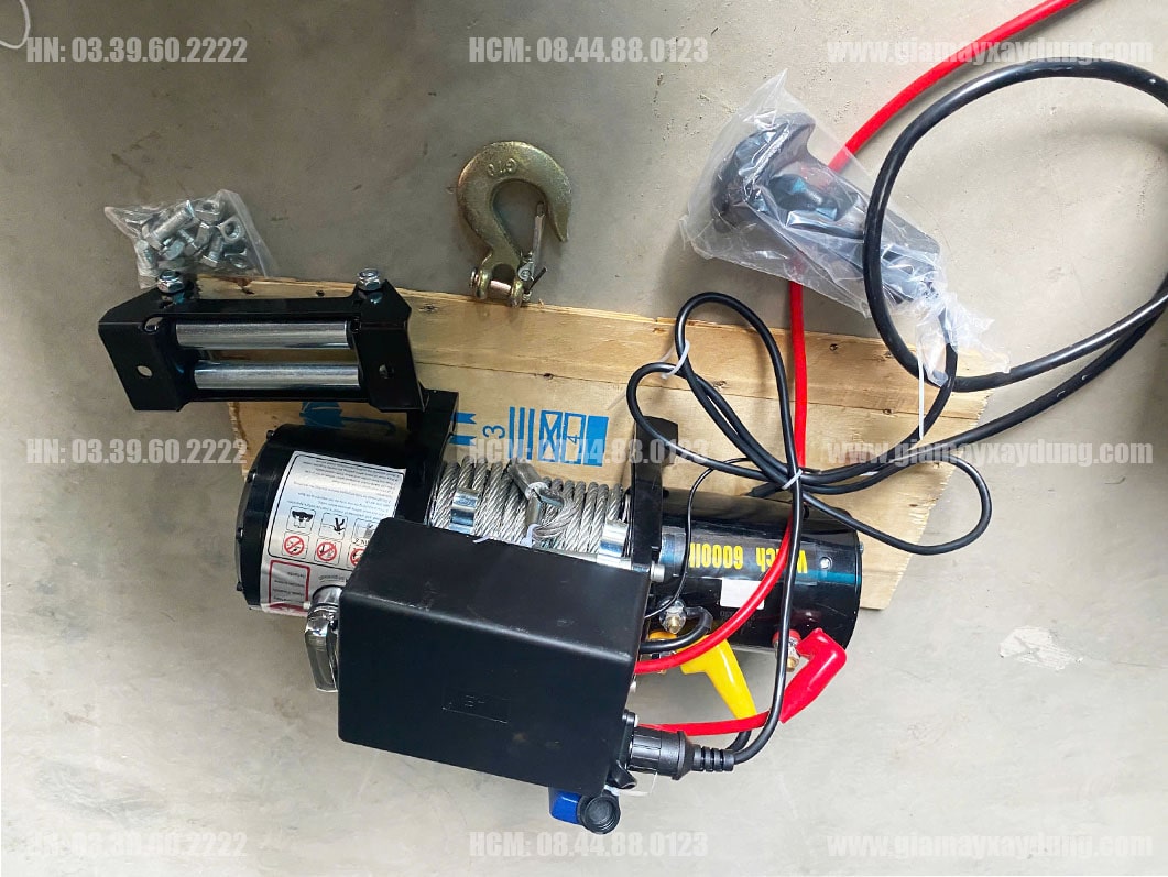 Tời điện 24V 6000LBS nâng 650kg kéo ngang 2700kg