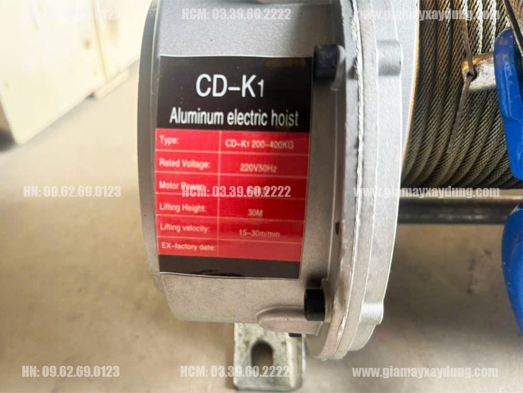 Tời điện đa năng CDK1 200-400 220V 30m 30 mét/phút