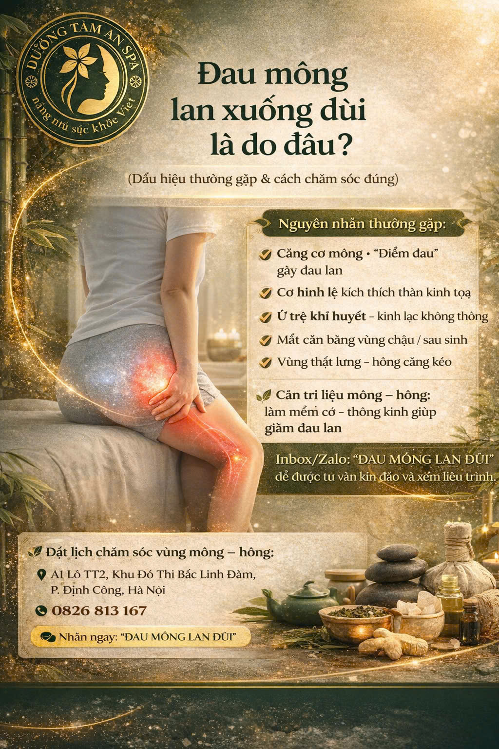 Đau mông lan xuống đùi là do đâu?