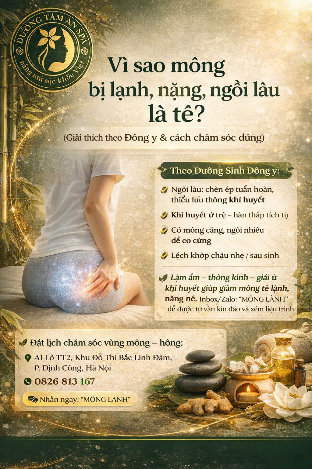 Vì sao mông bị lạnh, nặng, ngồi lâu là tê?