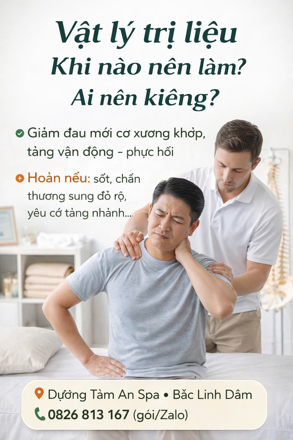 Vật lý trị liệu: Khi nào nên làm? Ai nên kiêng?