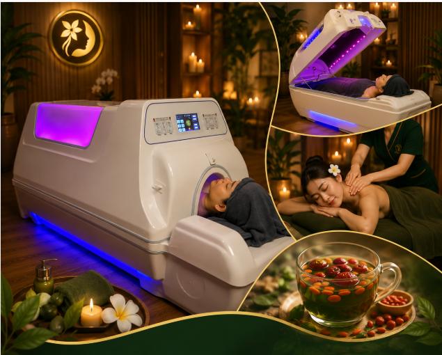 Xông Khô Bằng Máy Cộng Hưởng Từ Kết Hợp Massage Thư Giãn
